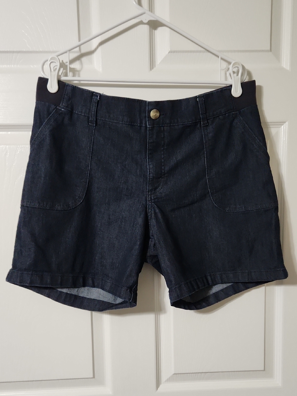 Lee Women's Dark Blue Denim Jean Shorts, Size 16